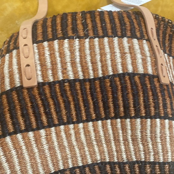Striped Brown and Tan Tote Bag - Picture 12 of 13